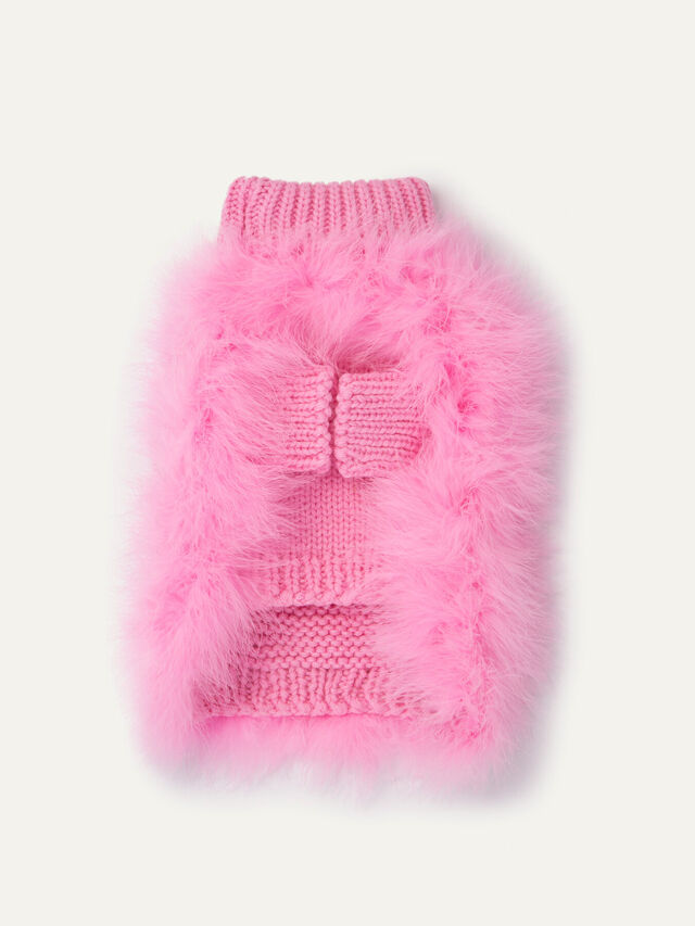 Christian Cowan Knitted Dog Jumper Hot Pink -  Medium