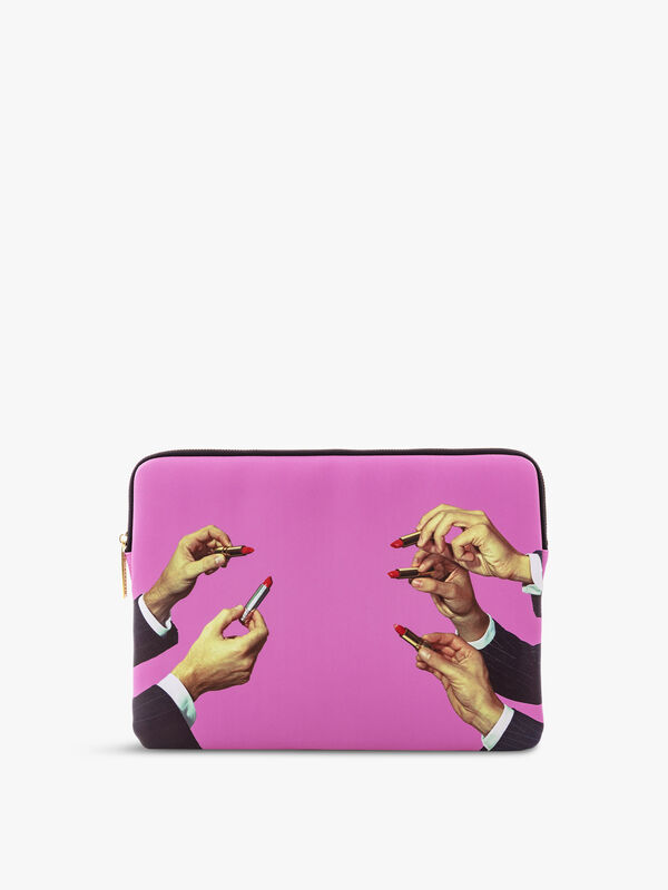 Toiletpaper Pink Lipsticks Laptop Bag