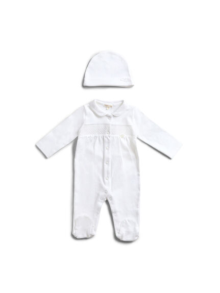 Rouched Detail Babygrow and Hat