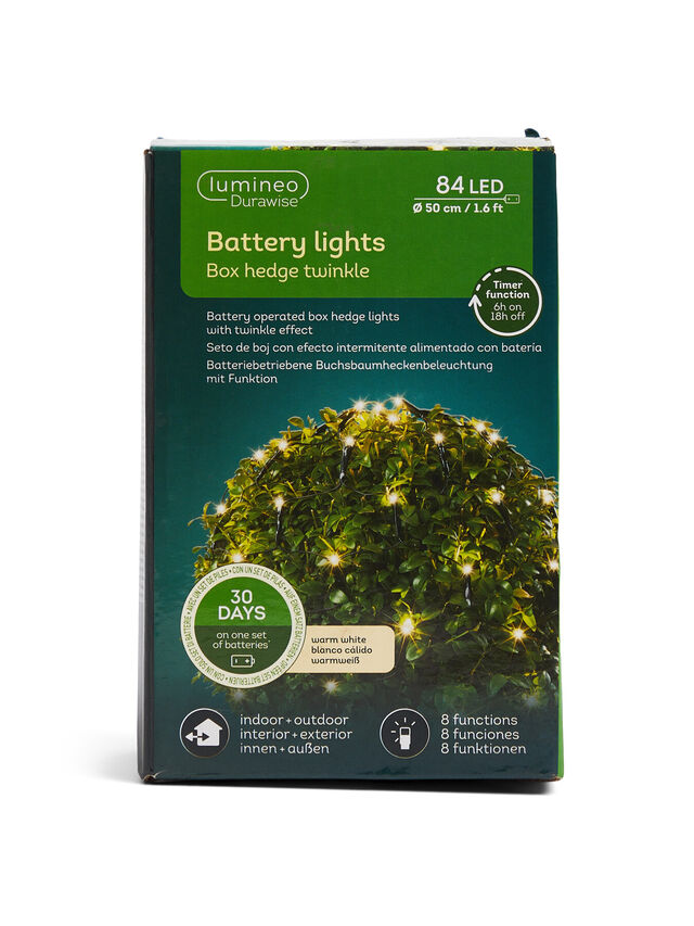 LED Outdoor Fairy Light Boxed Hedge 50cm