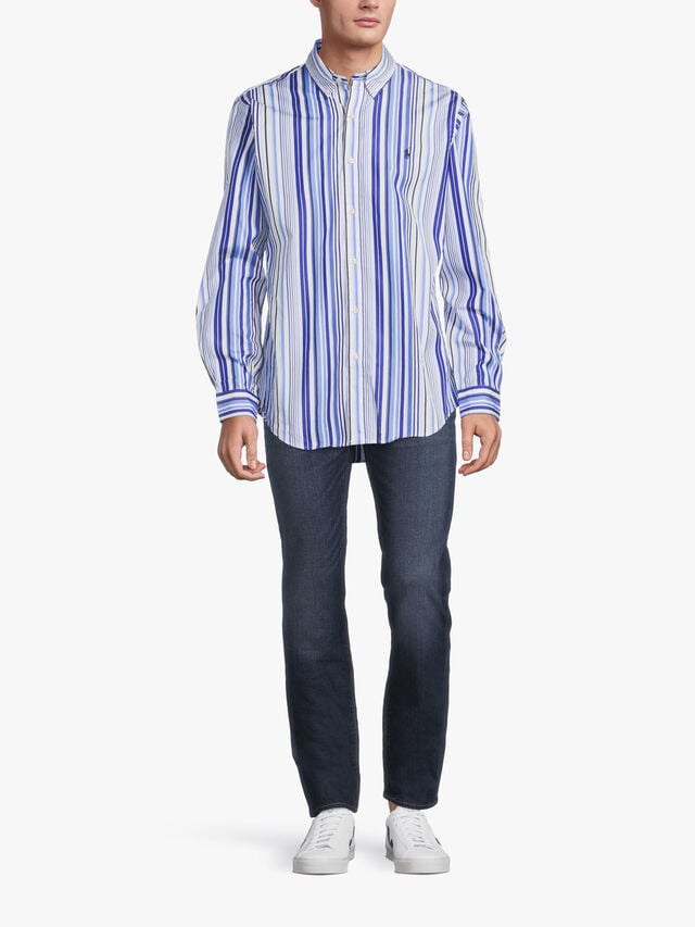 Poplin Stripe Custom Fit Shirt