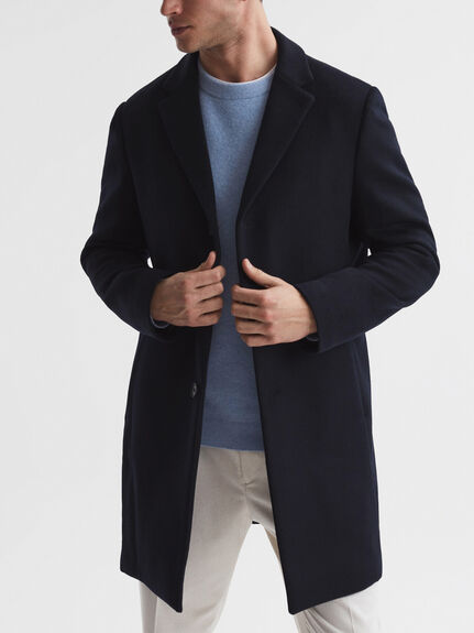 Gable Single Breasted Wool Overcoat