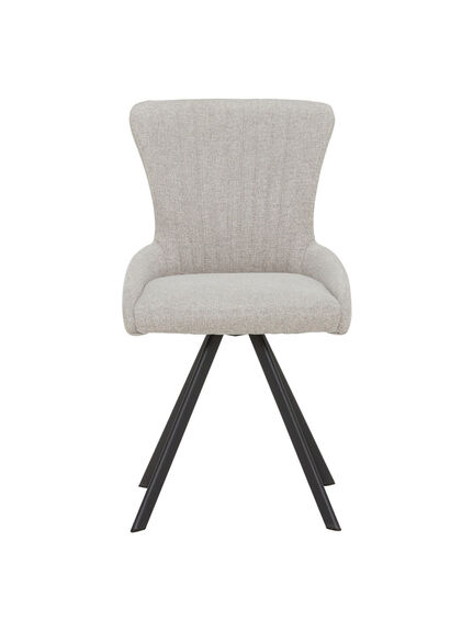 Electra Light Grey Fabric Swivel Dining Chair