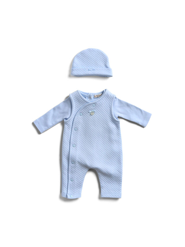 Quilted Body Dungaree and Hat