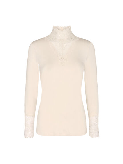 Marica Lace High Neck Top