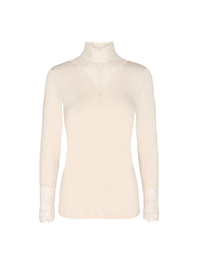 Marica Lace High Neck Top