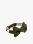 Green Tartan Harris Tweed Dog Collar Small