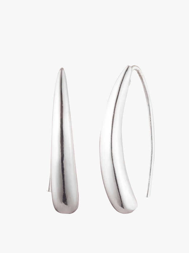 Silver Tone Threader Earrings