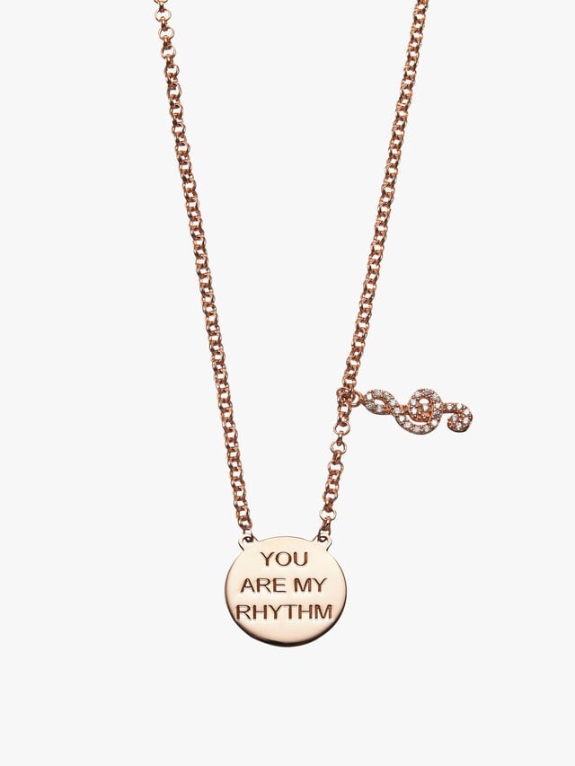 You Are My Rhythm Music Note Necklace