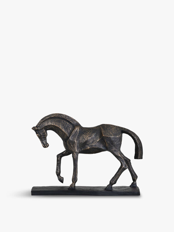 Cubist Horse Sculpture In Bronze