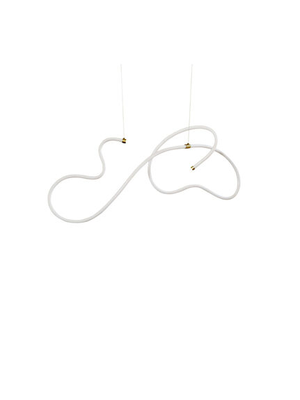 Squiggle LED Pendant White/Gold