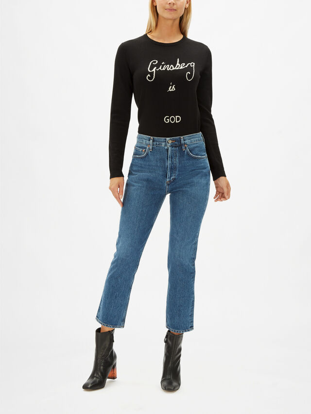 Riley Straight Cropped High-Rise Jeans