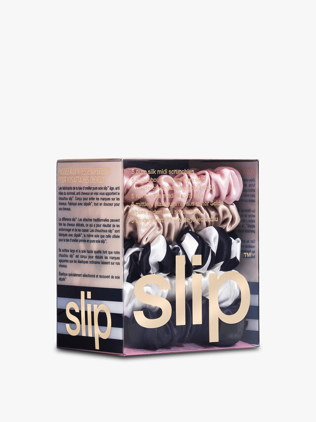 Slip Pure Silk Midi Scrunchies Set of 5