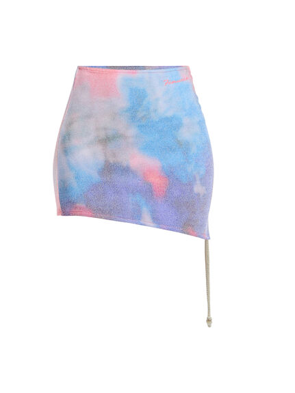 Flower Blur Ruched Skirt