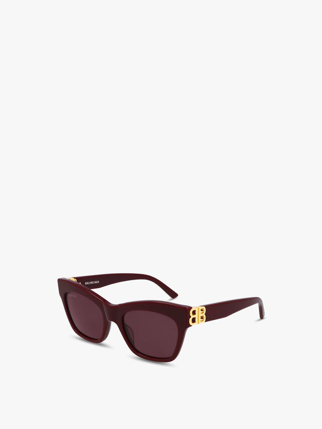 Square Butterfly Logo Arm Acetate Sunglasses