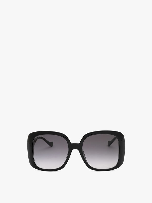 Square Acetate Logo Sunglasses
