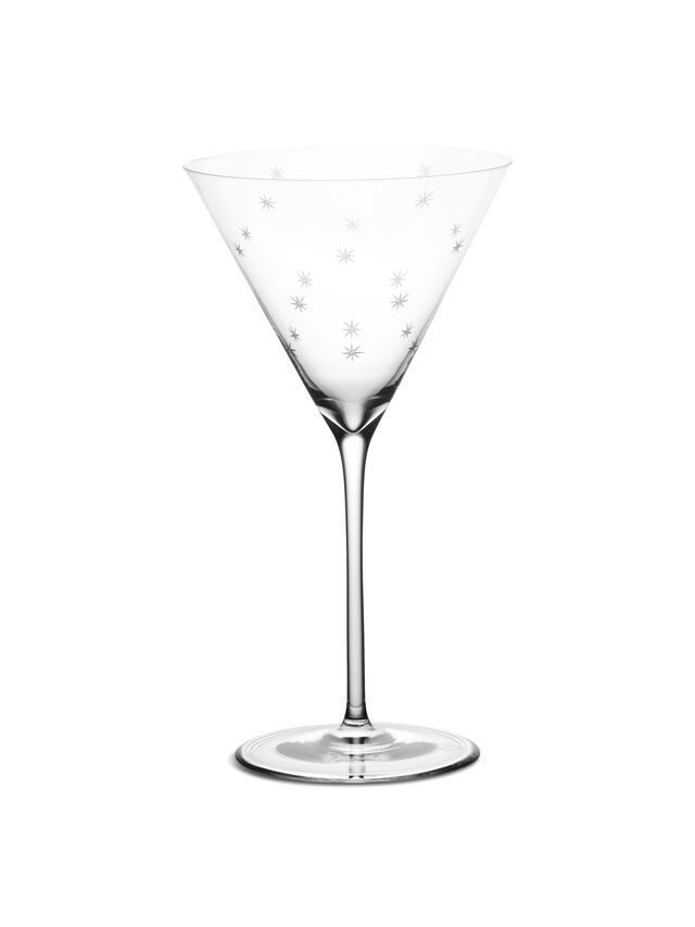 Star Cut Martini Glass Set of 2