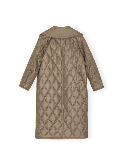 Brown Shiny Quilt Coat