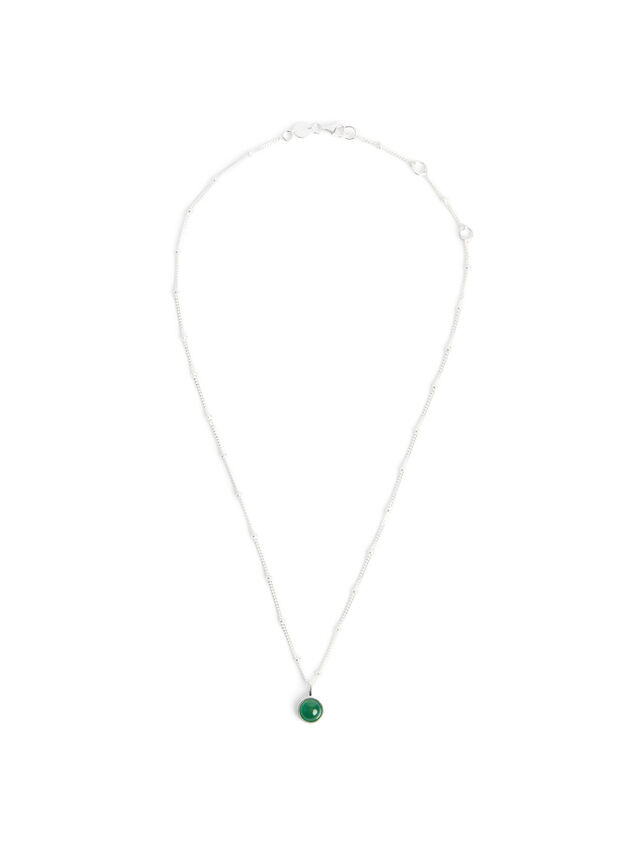 Green Adventurine Silver Healing Necklace