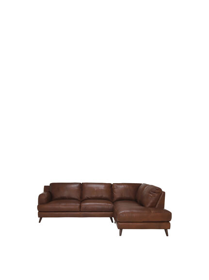 Brando Right Hand Facing Leather Corner Sofa
