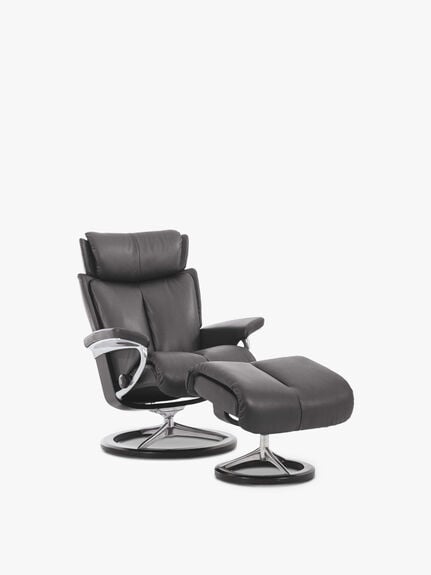 Stressless Magic Signature Small Chair & Stool, Choice of Leather