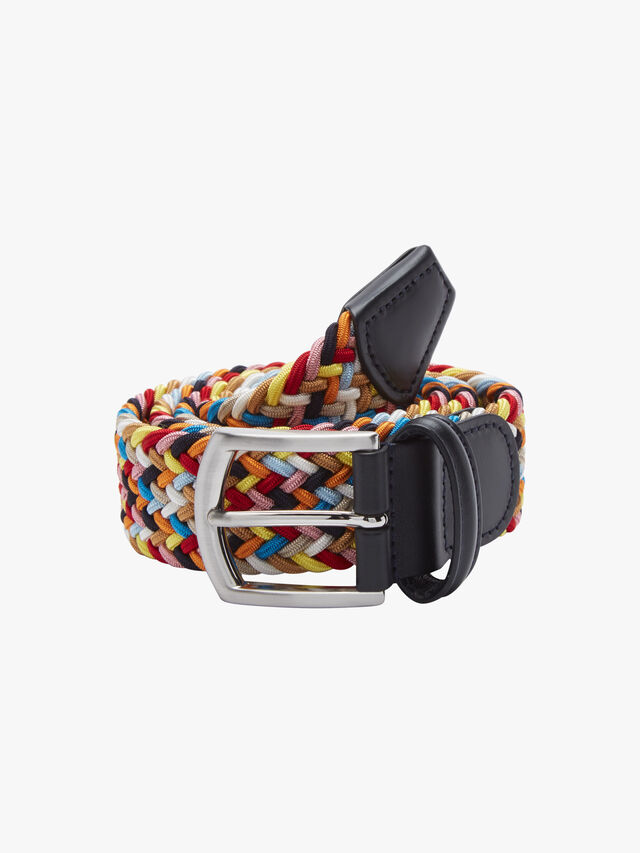 Elasticated Multicoloured Woven Belt