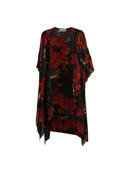 Floral Wool Cape