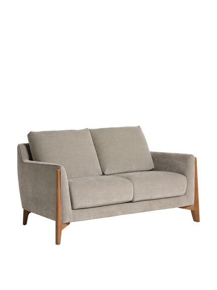 Miles Light Grey Fabric 2 Seater Sofa
