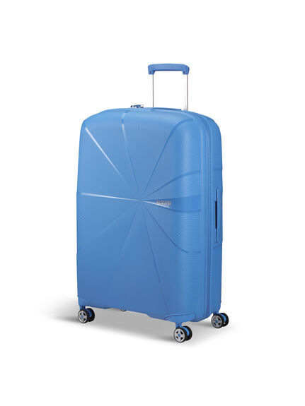 American Tourister Starvibe Spinner Expandable 77cm Suitcase, Tranquil Blue