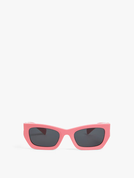 MU 09WS Thick Frame Logo Acetate Sunglasses