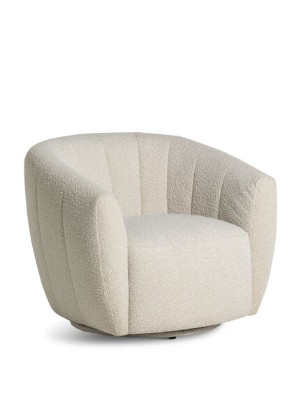 Fontana White Fabric 1 Seater Armchair