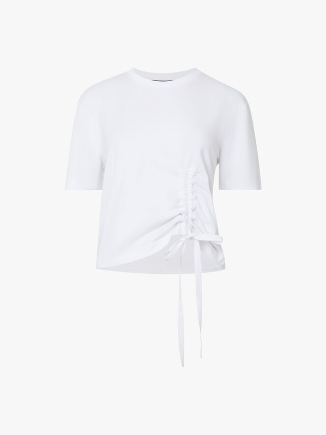 Rallie Cotton Rouched Tshirt