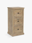 Verberie Reclaimed Wood 3 Drawer Filing Cabinet