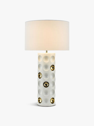 Dimple 1 Light Ceramic Table Lamp with Shade