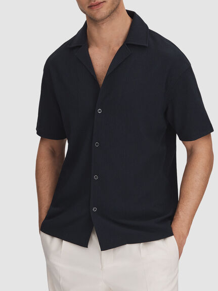 Hunt Textured Cuban Collar Shirt