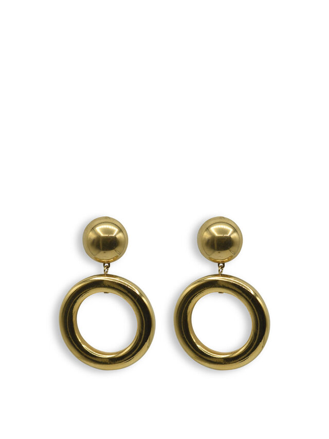 Gold Resin Clip Donut Earrings