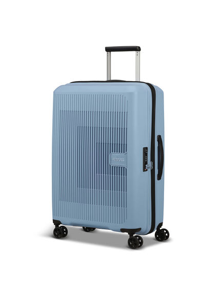 American Tourister Aerostep Spinner 67cm Medium Expandable Suitcase, Soho Grey