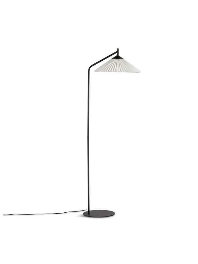 Pleated Floor Lamp Black/White