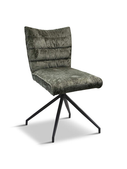 Edvin Green Fabric Stitched Dining Chair