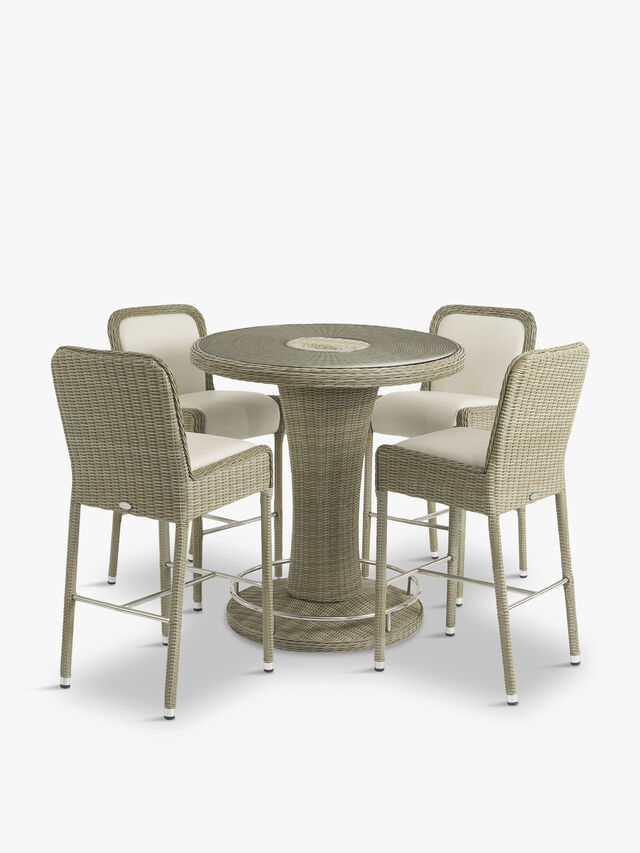 Monte Carlo Round Bar Set with 4 Bar Chairs