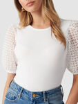 Ruby Embroidered Organza Sleeve Top
