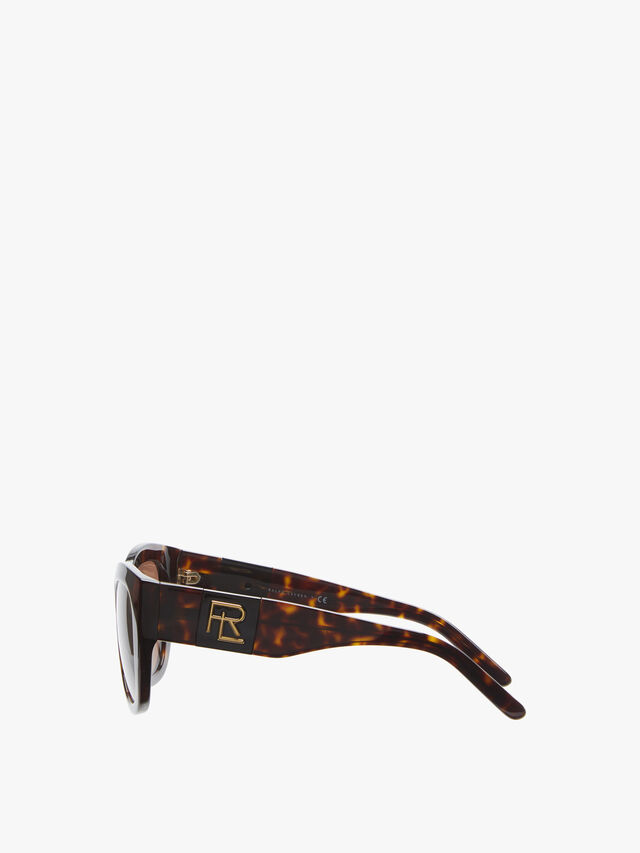 Oversized Cat Eye RL Logo Sunglasses