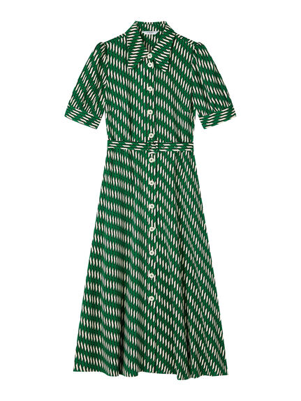 Valerie Green Modernist Print Shirt Dress