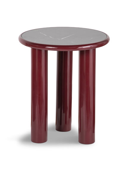 Lazio Side Table Red / Black Ceramic