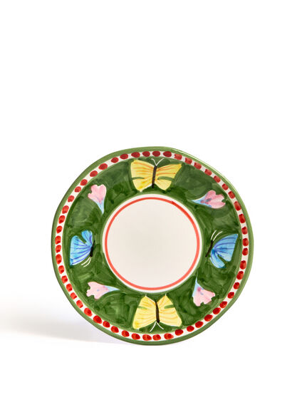 Materia Decorated Butterfly Dessert Plate