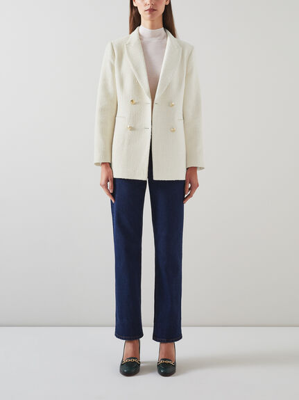 Mariner Cream Italian Recycled Cotton-Blend Tweed Jacket