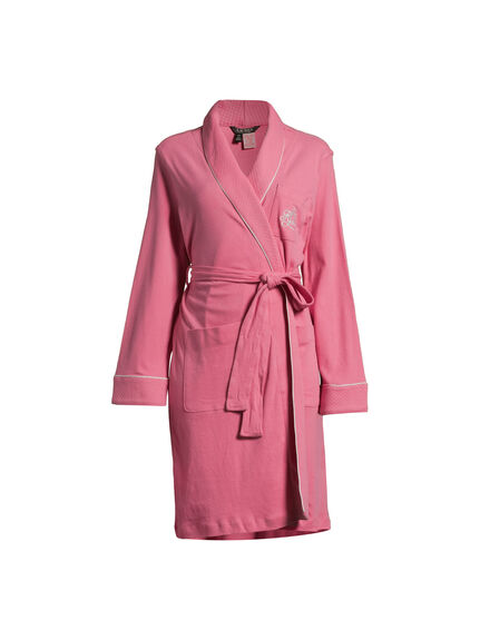 Short Quilted Collar Robe