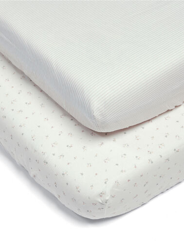 2 Cot/Bed Fitted Sheets WTTW Floral