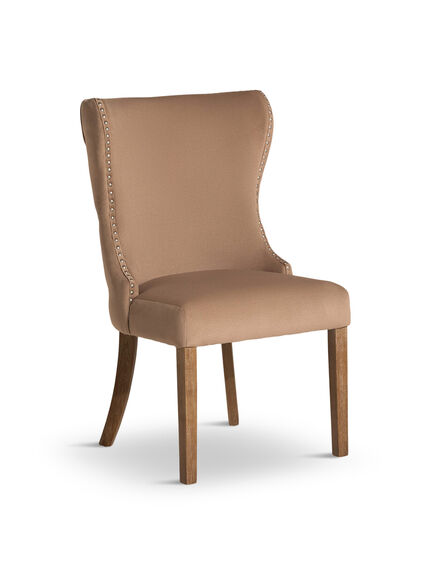 Goddard Neutral Fabric Button Back Dining Chair