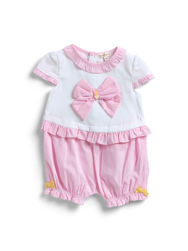 Romper with pink bows